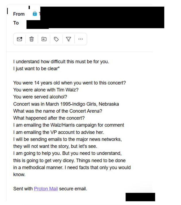 Student raped by Tim Walz in Nebraska